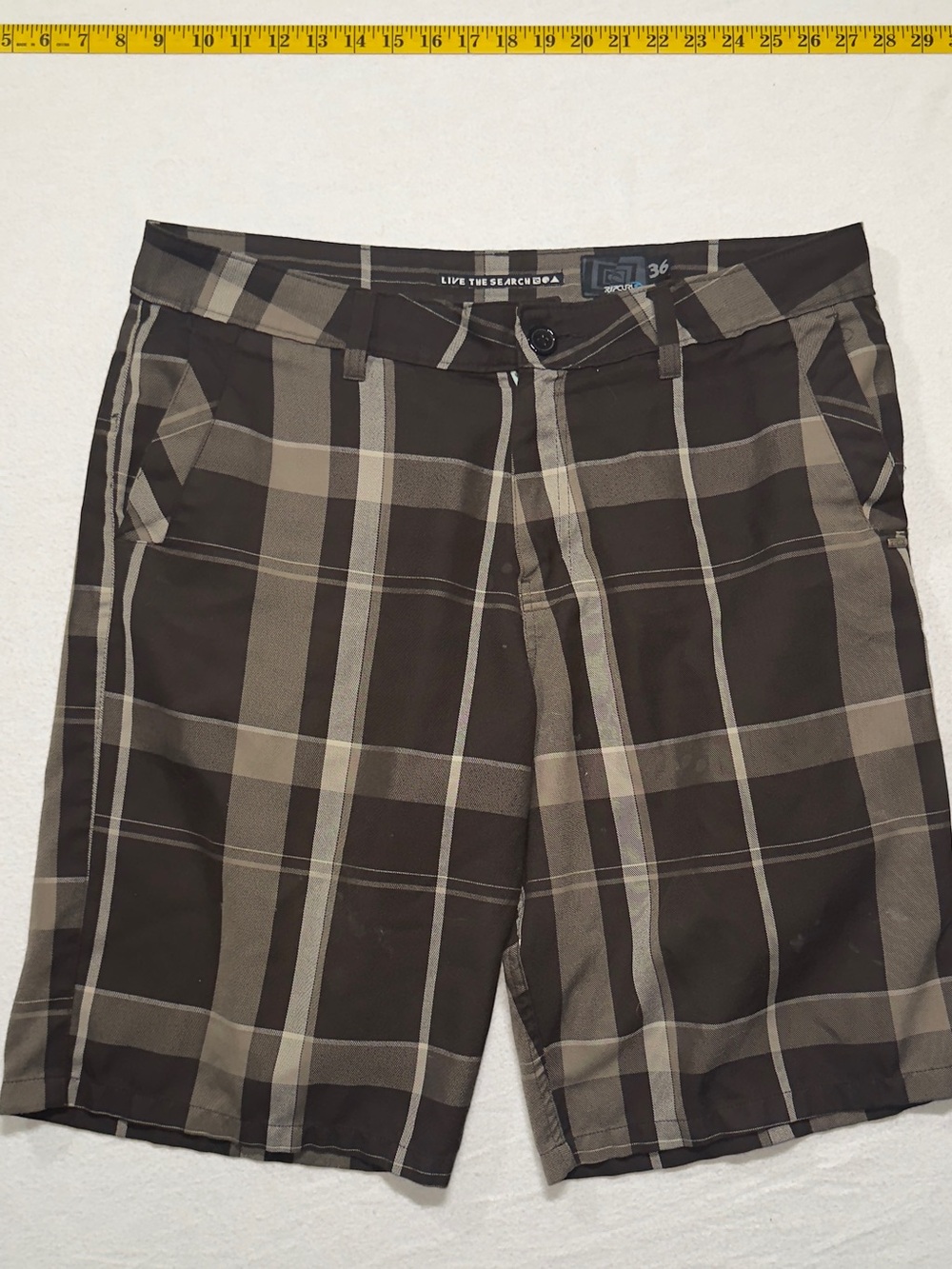 Y2K Ripcurl Plaid Brown Casual Shorts